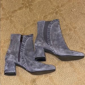 Gray Suede Booties